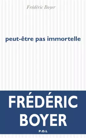 Couverture du produit · peut-être pas immortelle
