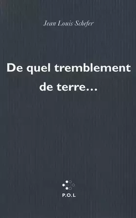 Couverture du produit · De quel tremblement de terre...