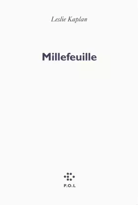 Couverture du produit · Millefeuille - Prix Wepler 2012