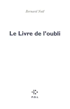 Couverture du produit · Le Livre de l'oubli
