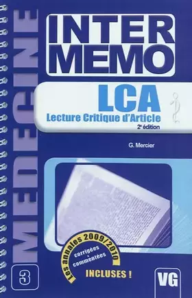 Couverture du produit · Lecture critique d'article