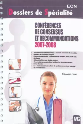 Couverture du produit · Conférences de consensus et recommandations 2007-2008