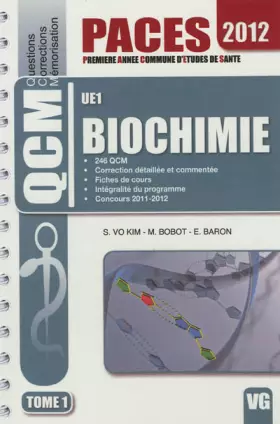 Couverture du produit · Biochimie UE1 : Tome 1