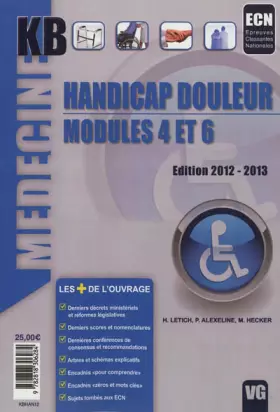 Couverture du produit · Handicap Douleur : Modules 4 et 6