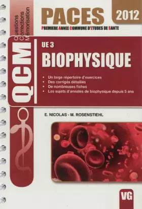Couverture du produit · Biophysique UE 3