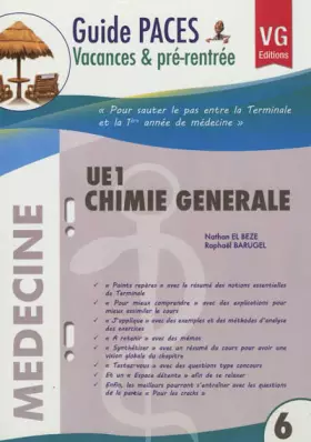 Couverture du produit · UE 1 Chimie Générale