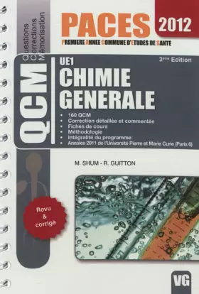 Couverture du produit · Chimie Générale 2012 UE1
