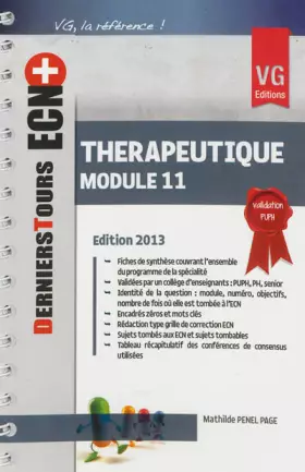 Couverture du produit · Thérapeutique : Module 11