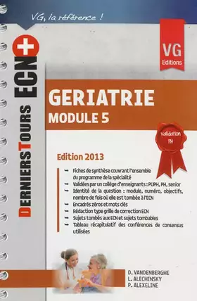 Couverture du produit · Gériatrie module 5
