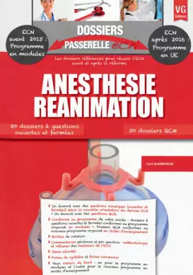 Couverture du produit · Anesthésie réanimation
