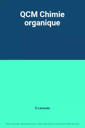 Couverture du produit · QCM Chimie organique