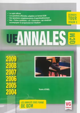 Couverture du produit · UE annales QCM : 2004-2009