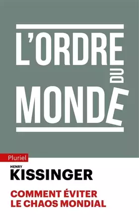 Couverture du produit · L'ordre du monde