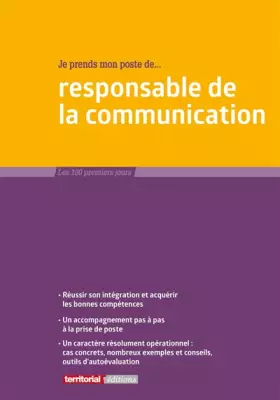 Couverture du produit · Je prends mon poste de responsable de la communication