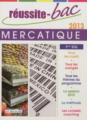 Couverture du produit · Réussite-Bac 2013 mercatique Term STG