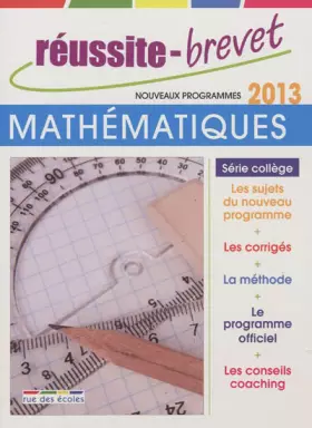 Couverture du produit · Réussite brevet 2013 Mathématiques