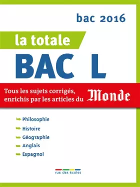 Couverture du produit · La totale bac L 2016A)