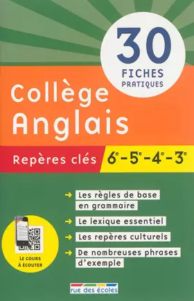 Couverture du produit · Repères clés : Collège Anglais