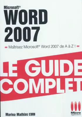 Couverture du produit · COMPLET WORD 2007
