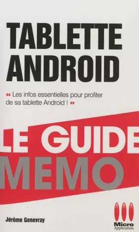 Couverture du produit · GUIDE MEMO£TABLETTES ANDROID