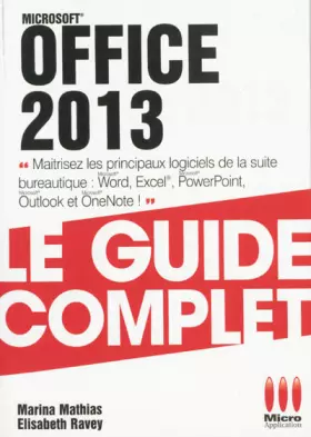 Couverture du produit · GUIDE COMPLET£OFFICE 2013