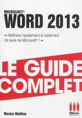 Couverture du produit · GUIDE COMPLET WORD 2013