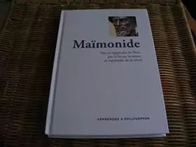 Couverture du produit · Maïmonide - Apprendre à philosopher