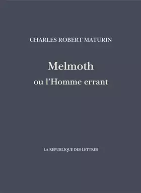 Couverture du produit · Melmoth ou l'Homme errant