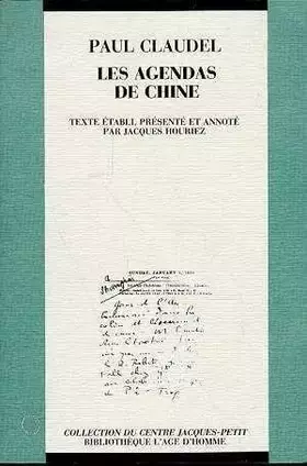 Couverture du produit · Les Agendas de Chine