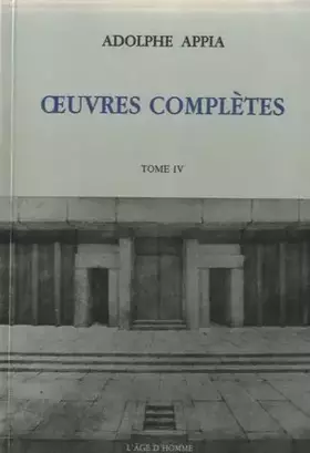 Couverture du produit · Oeuvres complètes, tome 4