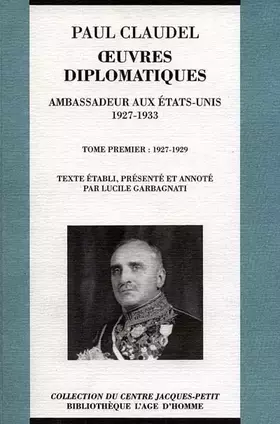Couverture du produit · Oeuvres diplomatiques