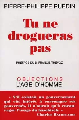 Couverture du produit · Tu ne drogueras pas