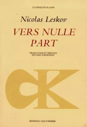 Couverture du produit · Vers nulle part