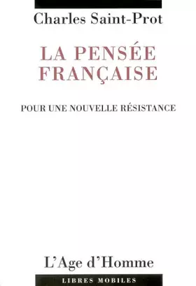 Couverture du produit · La pensée française