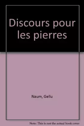 Couverture du produit · Discours pour les pierres