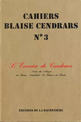 Couverture du produit · L'encrier de cendrars