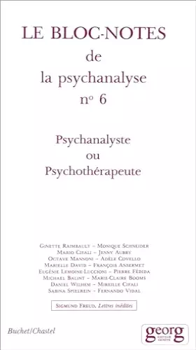 Couverture du produit · Psychanalyste ou psychothérapeute