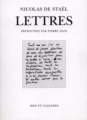 Couverture du produit · Lettres de Nicolas de Stael