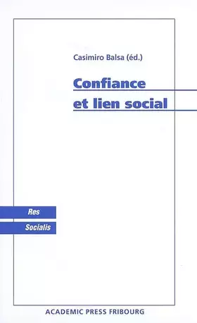 Couverture du produit · Confiance et lien social