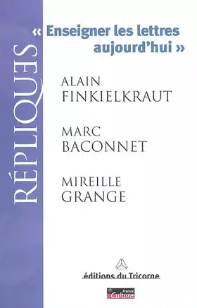 Couverture du produit · Enseigner les lettres aujourd'hui