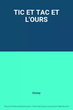 Couverture du produit · TIC ET TAC ET L'OURS