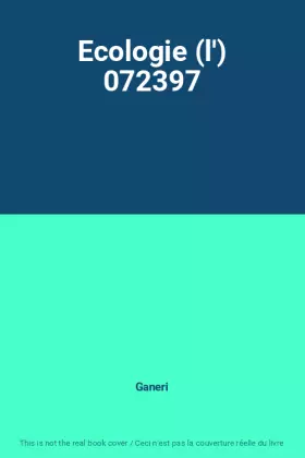 Couverture du produit · Ecologie (l') 072397
