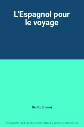 Couverture du produit · L'Espagnol pour le voyage
