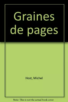 Couverture du produit · Graines de pages