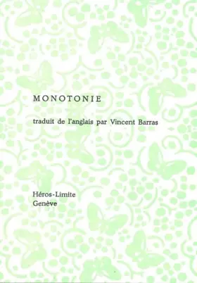 Couverture du produit · Monotonie: Edition bilingue français-anglais
