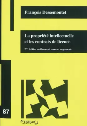 Couverture du produit · La propriété intellectuelle et les contrats de licence