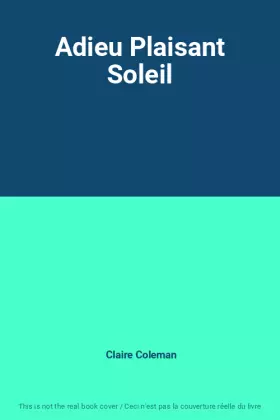 Couverture du produit · Adieu Plaisant Soleil