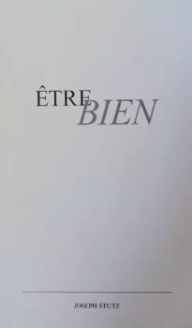 Couverture du produit · Être bien