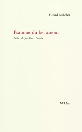 Couverture du produit · Les psaumes du bel amour