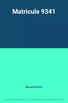 Couverture du produit · Matricule 9341